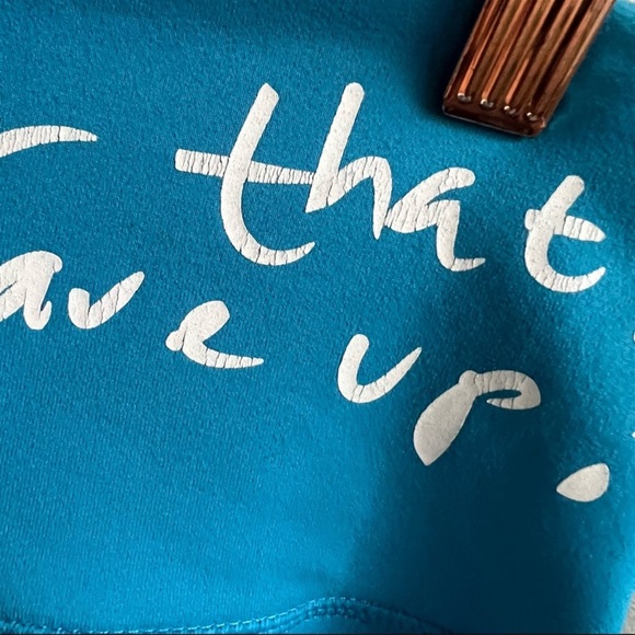 HTFU Spellout Blue Active Leggings Tights Trendy Activewear Small - Picture 4 of 5